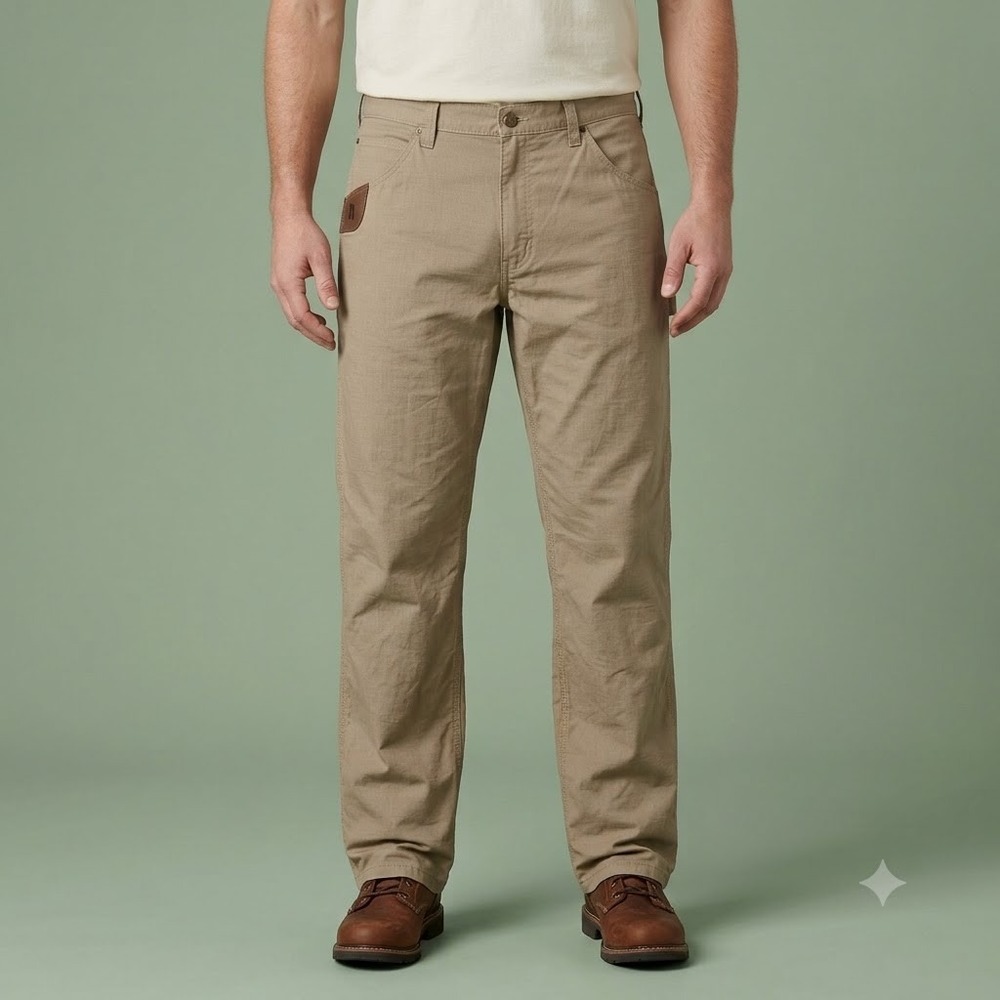 Wrangler Riggs Workwear Pants Men's Khaki Ripstop Utility 40x32